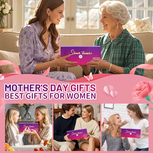 40 PCS Shower Steamers Aromatherapy for Women or Men, 10 Scents Organic with Rose Lavender Mint Watermelon Eucalyptus Lemon Rosemary Grapefruit, Shower Bombs Spa Birthday Gifts for Her Him