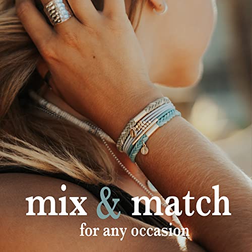 K'lani Inspire Bracelets for Women – Elastic Bracelets and Boho Hair Ties – Cute Hair Ties for Women and Hair Tie Accessories – Stylish Bracelets Boho Style for Hair and Wrist – Set of 5 (Medium)