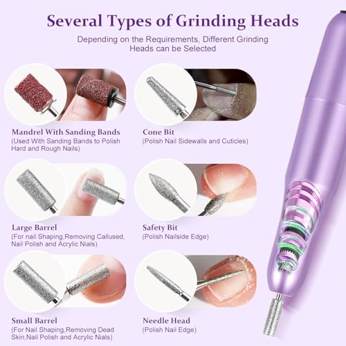 Acrylic Nail Kit Starter Set 12 Color Acrylic Powder with Nail Drill U V Light Full Tools Everything for Beginners Home Salon (-27)