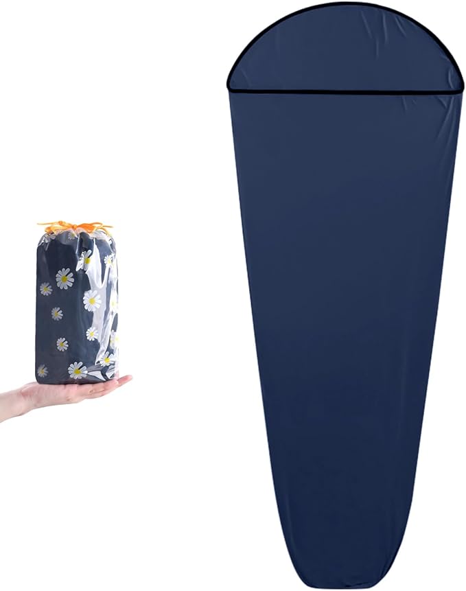 Azarxis Sleeping Bag Liner, Mummy Sleeping Bag Liner Adult Sleep Sack Travel Sheets Camping Sheet Single Size 78.74" x 31.5" for Hotels Hostels Backpacking Hiking