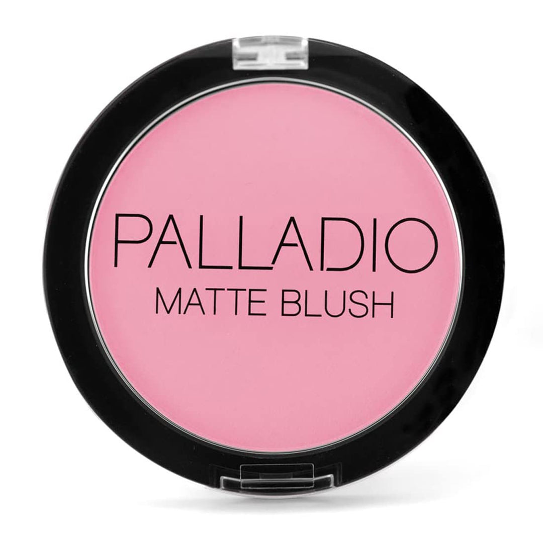 Palladio Matte Blush, Brushes Onto Cheeks Smoothly, Soft Matte Look And Even Finish, Flawless Velvety Coverage, Effortless Blend