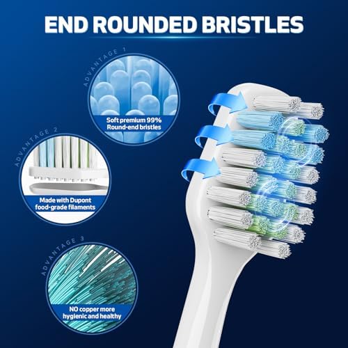 12 Pack Toothbrush Replacement Heads Only for Aquasonic Duo Series and Home Dental Center, Not Compatible with AquaSonic Other Series - 6 White + 6 Black