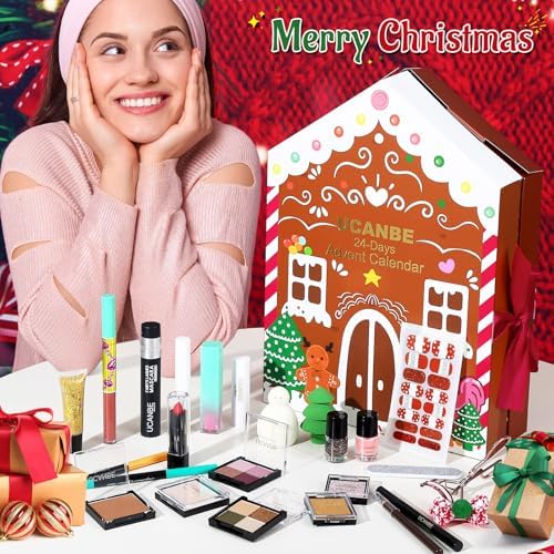 Makeup Advent Calendar 2025, 24 Days Christmas Gift Makeup Sets For Women, UCANBE 2025 Xmas Countdown Calendar Full Makeup Kits Beauty Makeup & Cosmetic For Teens, Girls Gift