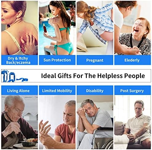 2 PCS Body Lotion Applicator Back Washer for Shower, Eyxformula Long Handle Self Tanning Back Applicator Back Lotion Applicators, Back Moisturizer Sunscreen Applicator