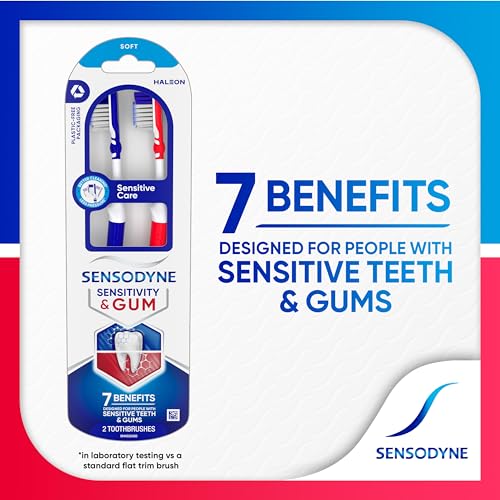 Sensodyne Sensitivity & Gum Soft Toothbrush Designed for Sensitive Teeth, 4-Pack
