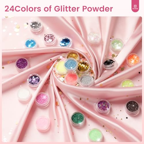 Practice Hand for Acrylic Nails Kit: Silicone Hand for Nail Practice with Acrylic Nail Kit for Beginners - Bendable Training Fake Hand Manicure Acrylic Powder Set for Salon Home