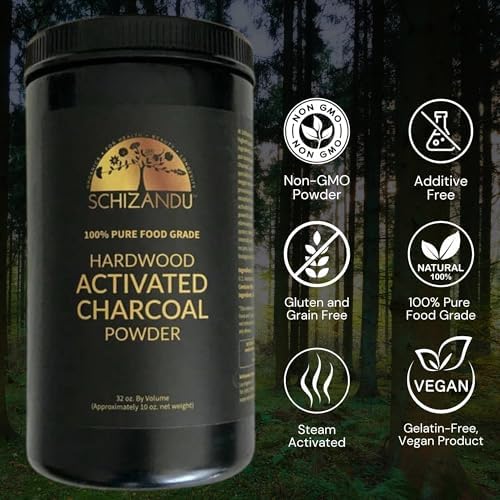 Activated Hardwood Charcoal Powder | Supports Skin, Body, Oral Health, Teeth Whitening | Dietary Supplement