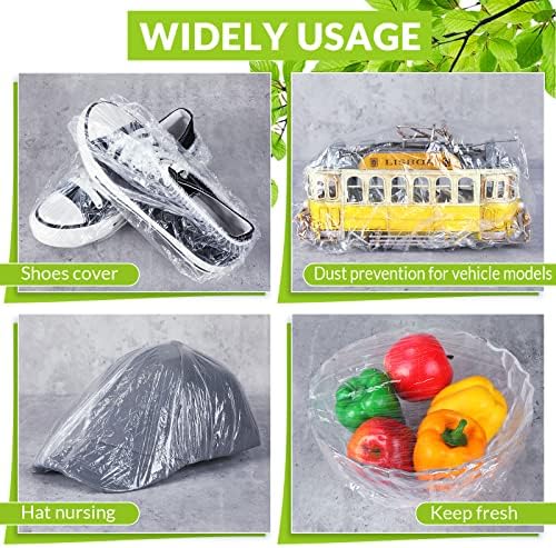 Retisee 500 Pcs Disposable Shower Caps Bulk 18.2 Plastic Clear Hair Caps Elastic Large Thick Waterproof Bath Covers for Women Hair Care Cleaning Supplies Spa Hotel Salon Home Travel Accessories