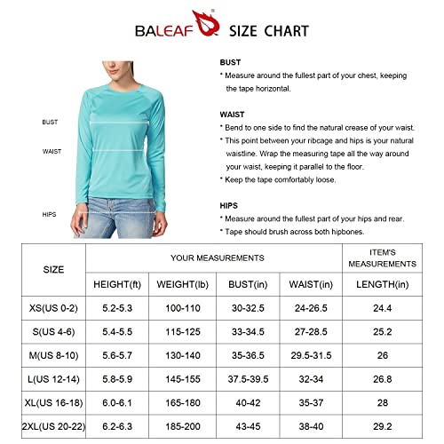 BALEAF Women's UPF 50+ Long Sleeve Rash Guard Swim Shirts SPF Quick Dry Lightweight T-Shirt Outdoor Hiking Runing 2 Pack Black Size XL