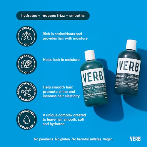 VERB Hydrate Conditioner - Nourish Dry + Frizzy Hair - Smooth + Reduce Frizz - Amber + Warm Jasmine Scent