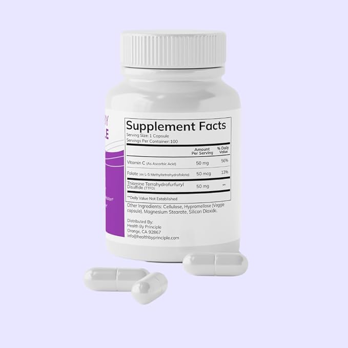 B1 Supplement(TTFD) – Energy Production, Cognitive Health,Digestion Support – 100 Capsules