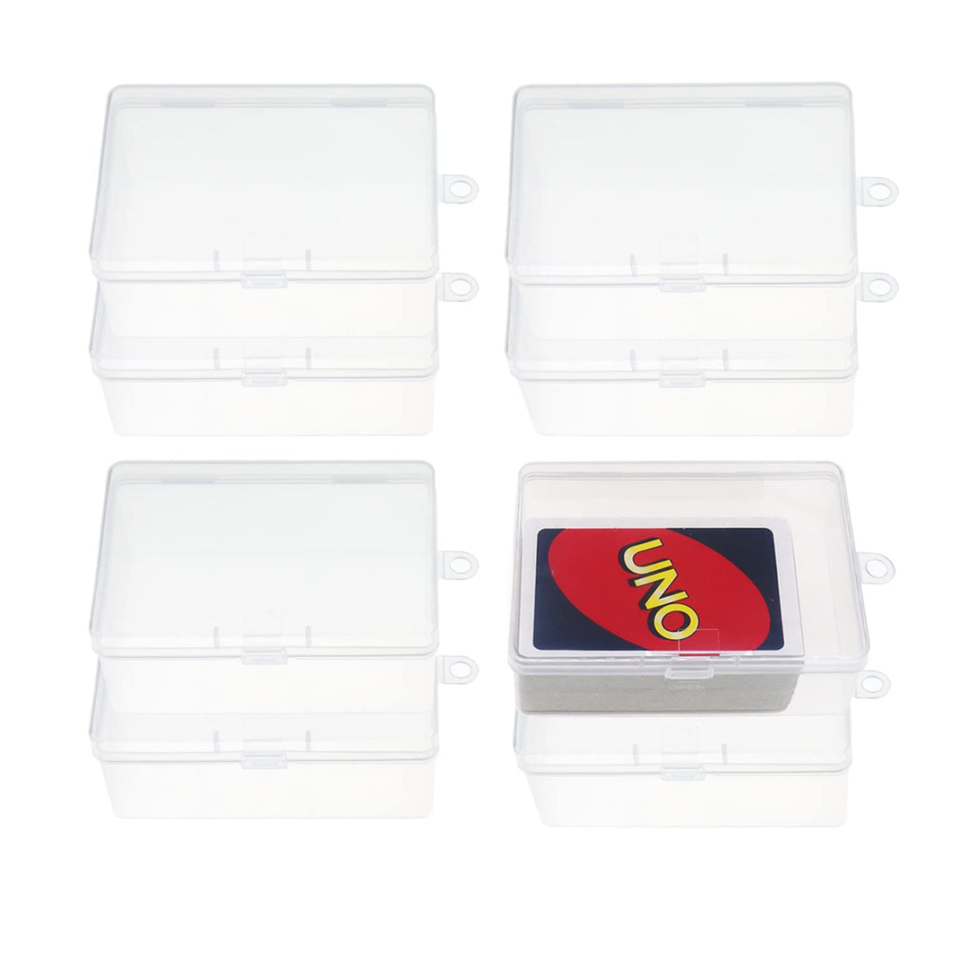 Plastic UNO Card Case Holder Designed for 112Pcs Classic Mattel UNO Card Game, High Capacity Playing Card Case Box Storage (NO Cards) (Set of 8)