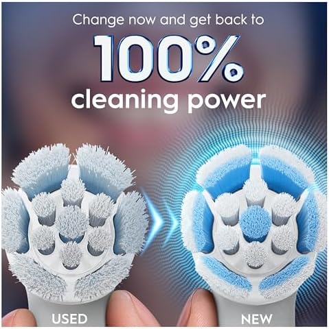 Oral-B iO Gentle Care Electric Toothbrush Head, Twisted & Angled Bristles for Deeper Plaque Removal, Pack of 4 Toothbrush Heads, Suitable for Mailbox, White