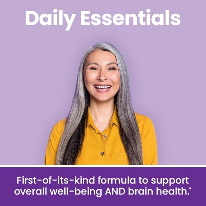 LifeSeasons NeuroQ Daily Essentials Multivitamin - Fortified Mental Performance & Overall Wellness - Improve Memory & Focus - B-Complex, Vitamin D, Folate, CoQ10, Pantothenic Acid & More - 60 Capsules