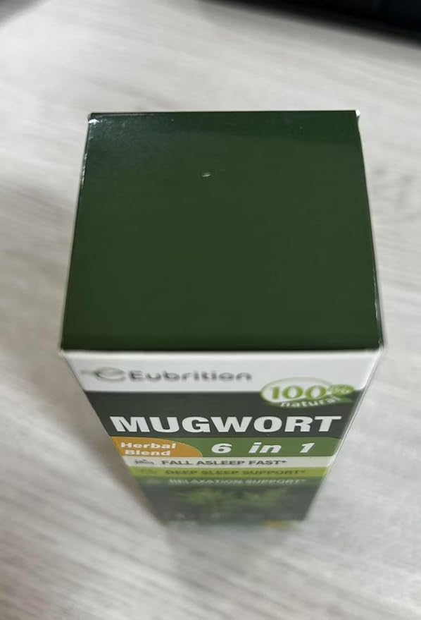 Mugwort Herb Liquid Drops for Sleep Support, Mugwort Leaves(Artemisia vulgaris) All in 1 Formula for Relaxation Support, Herbal Supplement with Valerian Chamomile Tulsi Lavender Extract.2oz