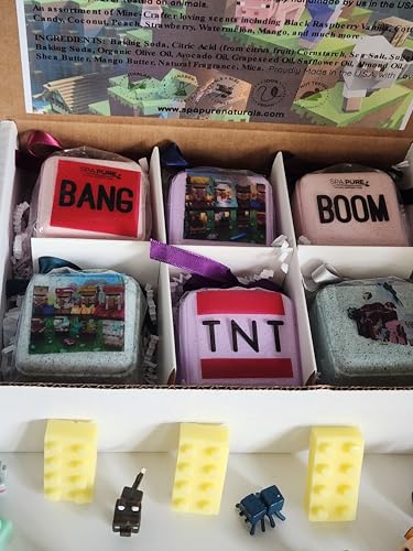 Bath Bombs for Kids with New Popular Toys Inside - BANG - BOOM - TNT - MADE in USA, Natural Ingredients (6 Count) Pack of 1