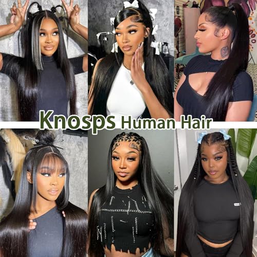 30 Inch 13x6 Lace Front Wigs Human Hair Pre Plucked Straight HD Lace Front Wigs Human Hair 180 Density 13x6 Frontal Wigs with Baby Hair Straight Glueless Wigs Human Hair for Women