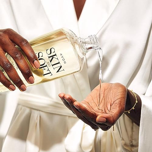 Skin So Soft Radiant Moisture Bath Oil, Bonus Size 25 fl oz – with Argan Oil, Silk Proteins & Illuminator Technology – Softens, Hydrates & Illuminates Skin – Peony Musk Scent