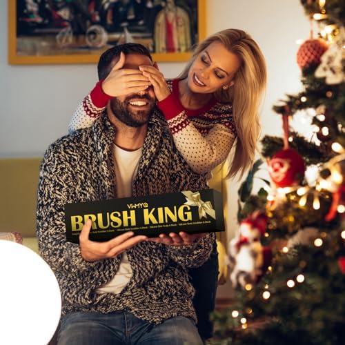 VWMYQ Silicone Body Scrubber Set, Includes Back & Body Scrubbers, Face Brush, Scalp Massager, 4 Storage Hooks, Shower & Bathroom Hygiene Accessories for Present(Black)