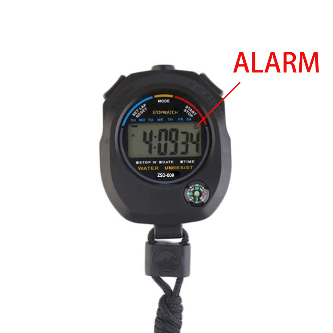 6 Pack Multi-Function Electronic Digital Sport Stopwatch Timer, Large Display with Date Time and Alarm Function,Suitable for Sports Coaches Fitness Coaches and Referees