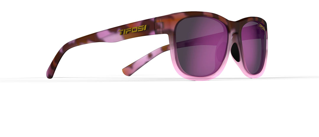 Tifosi Optics Swank XL Sunglasses (Pink Tortoise, Smoke Lens with Rose Mirror)