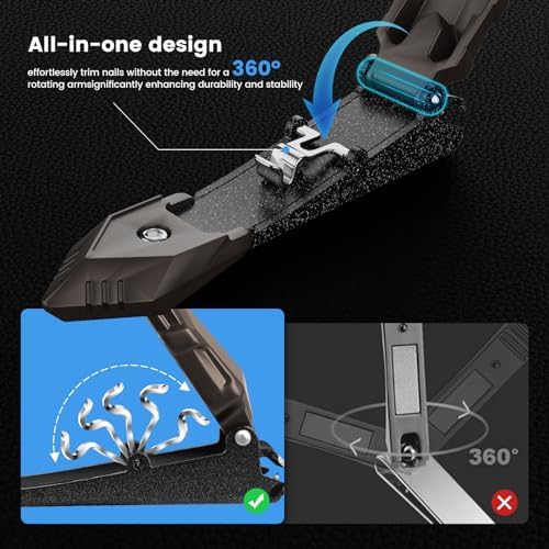 Nail Clippers for Men with Catcher – No Splash, Self-Collecting Premium Steel Clippers for Fingernails & Toenails, Ideal Gift & Grooming Gifts, Great Gadget & Stocking Stuffer Gift