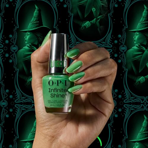 OPI Infinite Shine Long Wear Nail Polish | Opaque Crème Metallic Shimmer Gel Like Nail Polish | Wicked Limited Edition Holiday Collection
