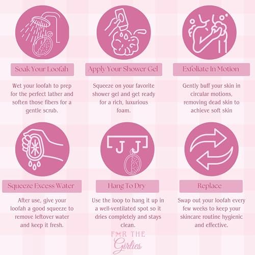 Natural Loofah Exfoliating Body Scrubber for Women Made with Natural Egyptian Loofa Sponge, Bath Shower Luffa lufa for face and Body. exfoliator Scrub Pads