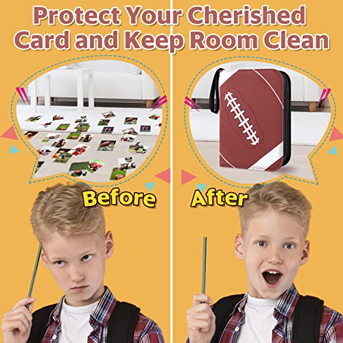 Mlikero 440 Pockets Football Card Binder, Football Trading Cards, Display Case with Football Card Sleeves Card Holder Protectors Set for Football Cards…