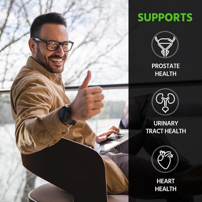 Saw Palmetto 1000 mg 240 Capsules. 3 in 1. Premium Quality with Octacosanol & Maca. Prostate, Urinary Health, Circulatory Health, Natural Energizer.