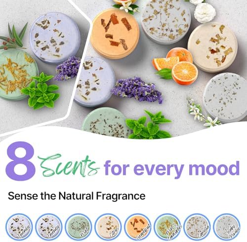 Shower Steamers Aromatherapy BLRIET 8 Pack Gifts for Women, Birthday Christmas White Elephant Gifts Stocking Stuffers for Adults Her Mom Him Home Spa Gym Natural Essential Oil Self Care Relaxation