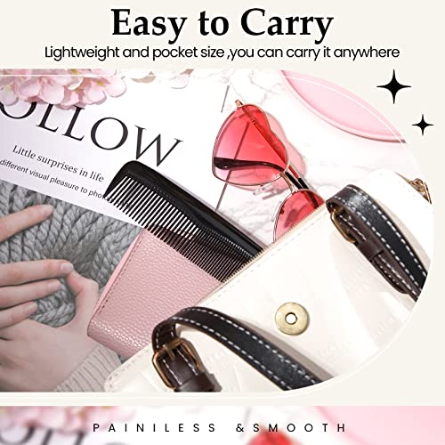 150 Pieces Hair Combs Bulk Black Plastic Pocket Hair Combs 5 Inch Fine and Wide Tooth for Women and Men, Hotel, Travel, Charity, Homeless, Nursing Home