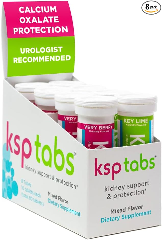 Lime & Berry All Natural Hydration & Kidney Health Supplement to Combat Calcium Oxalate Crystal Formation, 80 Tablets