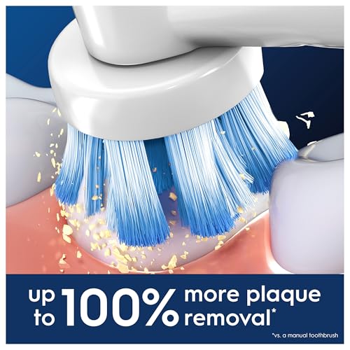 Oral-B Pro Sensitive Clean Electric Toothbrush Head, X-Shaped & Extra Soft Bristles for Gentle Brushing & Plaque Removal, Pack of 4 Toothbrush Heads, White