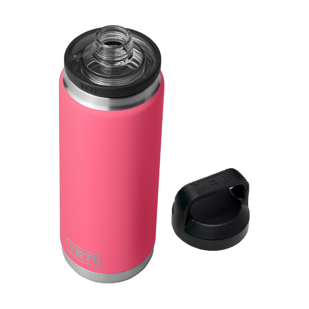 YETI Rambler 26 oz Bottle, Vacuum Insulated, Stainless Steel with Chug Cap, Tropical Pink