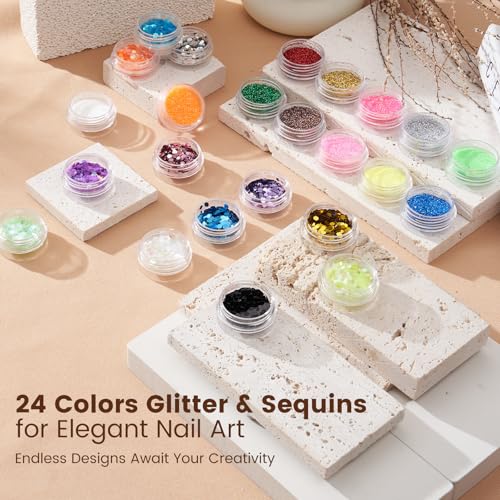 Acrylic Nail Kit with Everything: Beginners Practice Hand Acrylic Nail Powder Liquid Set with U V Lamp Drill in Gift Bag for Beginners Home Salon(Pink Bag)