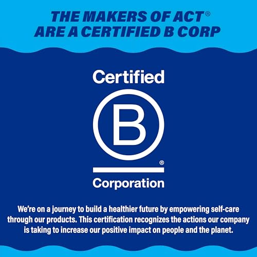 ACT Whitening + Anticavity Fluoride Mouthwash 16.9 fl. oz. With Zero Alcohol, Dye Free, Gentle Mint