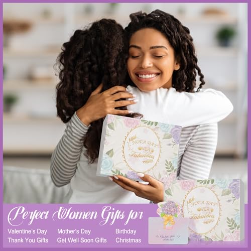 Birthday Gift for Women, Spa Basket Sets, Get Well Gifts, Self Care Gifts for Best Friends Sister Mom (purple cup)