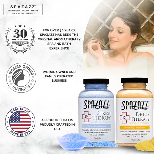 Spazazz Aromatherapy Spa and Bath Crystals 2Pk - Detox/Stress Therapy