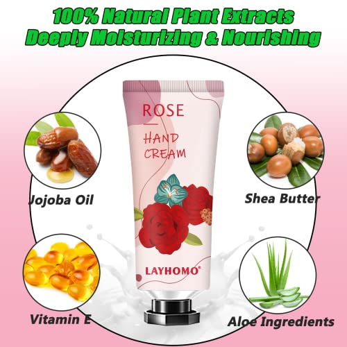 38 Pack Hand Cream Gifts Set,Mothers Day Gifts,Thank You Gifts,Nurses Week Gifts,Bridesmaid Gifts,Gifts for Women,Natural Plant Fragrance Hand Lotion Travel Size Mini Hand Cream for Dry Cracked Hands