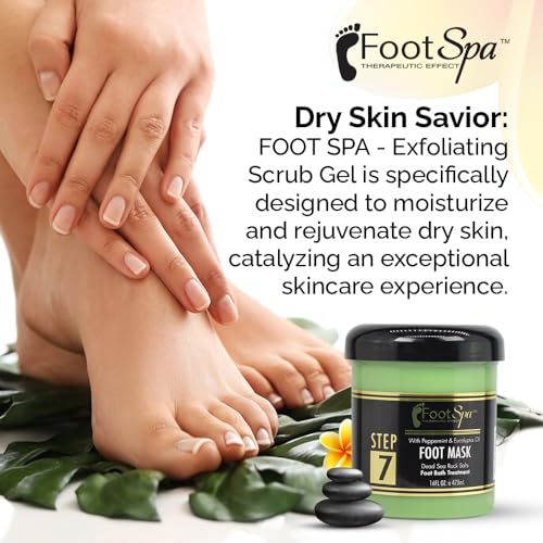 Cream Mask for foot, 16 Oz With Peppermint and Eucalyptus Oil - Pedicure Massage for Tired Feet and Body, Hydrating, Fresh Skin - Infused with Hyaluronic Acid, Amino Acids