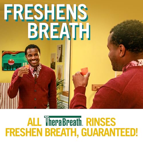 TheraBreath Deep Clean Mouthwash, Antiseptic Benefits, Fresh Mint Flavor, Dentist Formulated, Alcohol Free, 16 fl oz (Pack of 2)