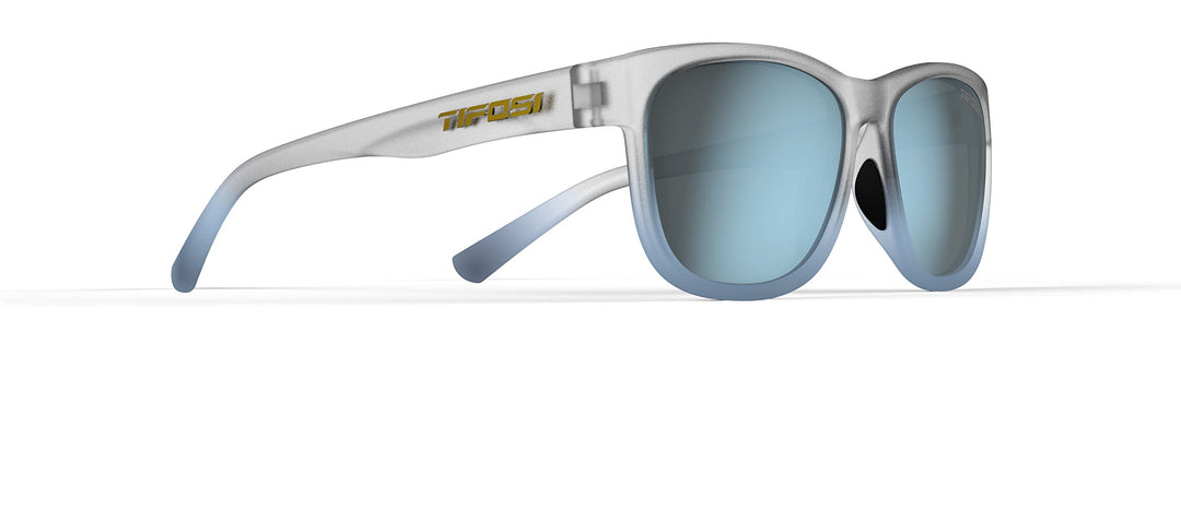 Tifosi Optics Swank XL Sunglasses (Frost Blue/Smoke Lens with Bright Blue Mirror)