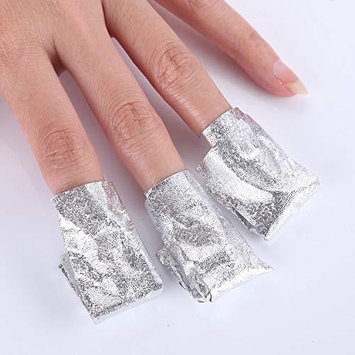 600 Pcs Nail Polish Remover Foil Wraps with Pre-Attached Lint-Free Cotton Pads | Non-Acetone Soak Off Gel, Acrylic, Dip Powder Nail Polish Remover Kit for Professional Salon & Home Use