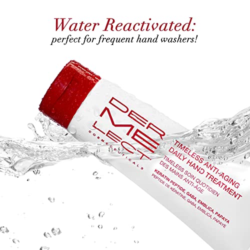 Dermelect Timeless Anti-Aging Daily Hand Treatment for Hands - Anti Aging Cream with Peptides Hyaluronic Acid Hydrating & Brightening Treatment for Dry Hands, Dark Spots, Over Washed Hands