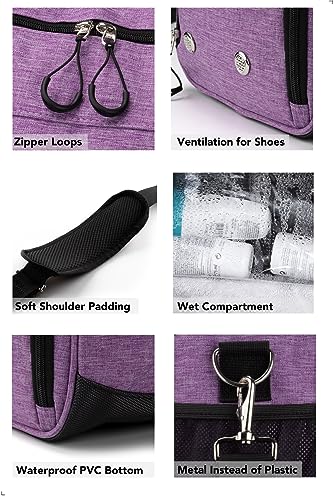 Fitgriff® Gym Bag V1 for Men & Women with Shoe & Wet Compartment - Duffle Bag for Travel, Sports, Fitness & Workout (Purple, 19 x 10 x 10″ (Small))