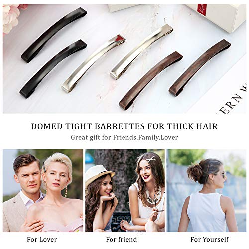30 Pieces Open Center Metal Barrettes Anti-slip Metal Hair Clip for Women, Assorted Colors