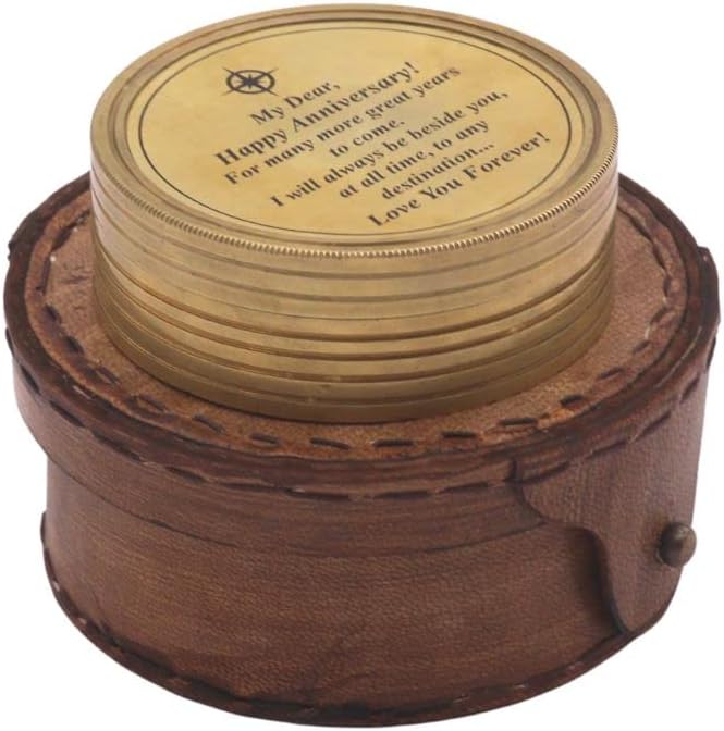 to My Husband I Love You, Brass Compass Engraved Gifts for Men, Bronze Gifts for Men, Romantic Gifts for Him/Her, Keepsake Gifts for Husband, 5th/25th 50th Wedding Gift Ideas