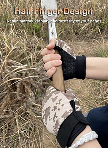 Fingerless Gloves Bicycle Gloves, Tactical Gloves Airsoft Gloves Training Gloves Fishing Gloves, Biking Gloves Men & Women (Black, Small)