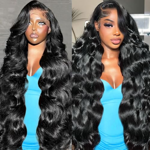 30inch 13x6 Body Wave Lace Front Wigs Human Hair 200 Density HD Lace Frontal Wigs Human Hair Pre Plucked with Baby Hair 12A Glueless Frontal Wigs Human Hair for Black Women